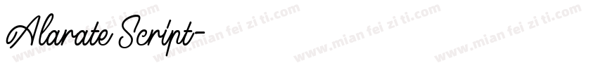 Alarate Script字体转换